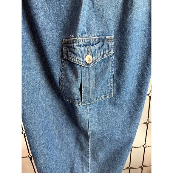 TY Wear Capri Elastic Waist Jean  18 Blue  Denim Cotton Denim - Picture 7 of 13